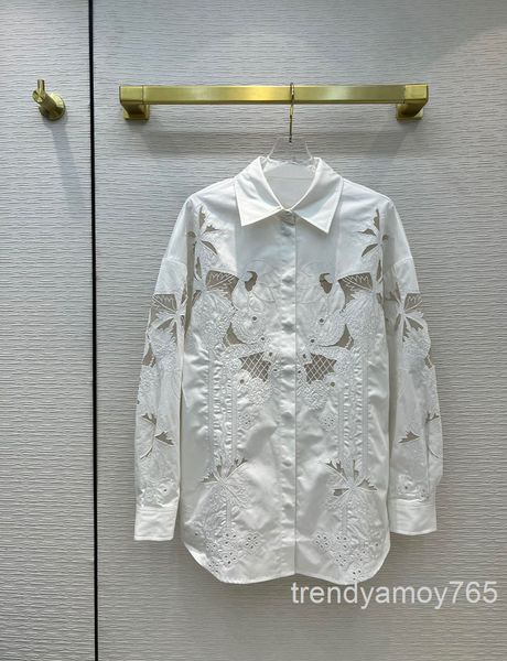women's blouses & shirts heavy industry embroidery flower shirt temperament commuting hollow out lace loose spring and autumn women hig, White
women's blouses & shirts heavy industry embroidery flower shirt temperament commuting hollow out lace loose spring and autumn women hig, White