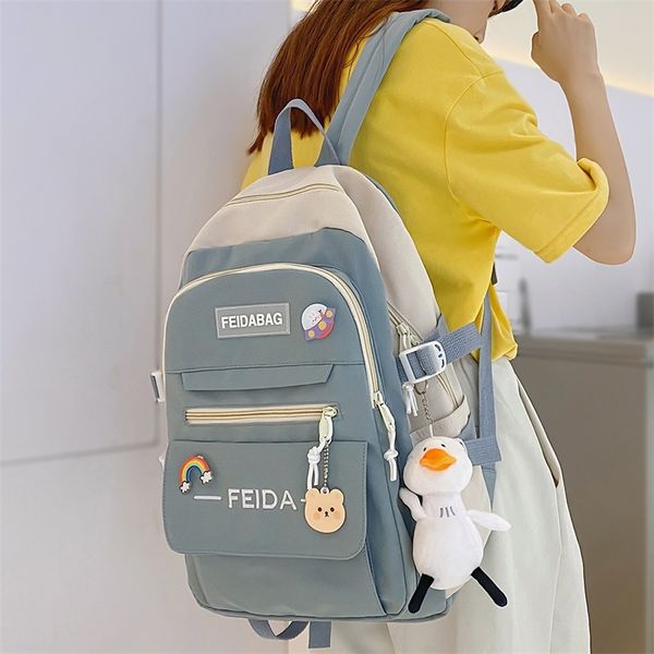 student lapfemale book bag fashion cute women backpack school ladies cool harajuku girl nylon kawaii waterproof 220817
student lapfemale book bag fashion cute women backpack school ladies cool harajuku girl nylon kawaii waterproof 220817