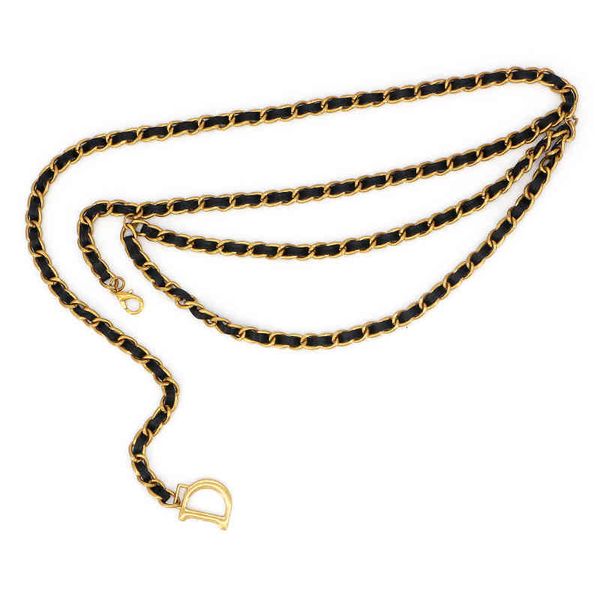 belts designer belt women's french versatile metal chain multi-layer accessories ins small fragrance d pendant waist 3f56, Black;brown 
belts designer belt women's french versatile metal chain multi-layer accessories ins small fragrance d pendant waist 3f56, Black;brown