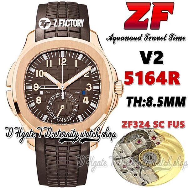 zf v2 travel time 5164r cal.324 sc fus zf324 automatic mens watch brown texture dial rose gold steel case rubber strap super edition same ge, Slivery;brown
zf v2 travel time 5164r cal.324 sc fus zf324 automatic mens watch brown texture dial rose gold steel case rubber strap super edition same ge, Slivery;brown