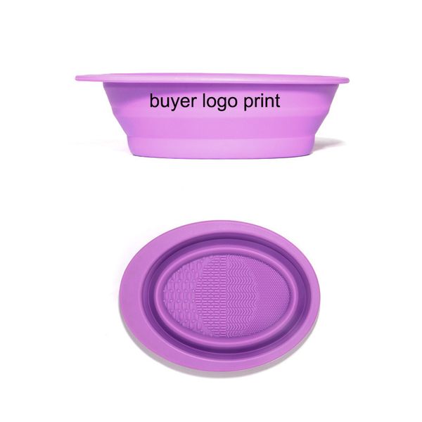 silica brush clean applicators fold bowl silicone scrub pad customized makeup tools