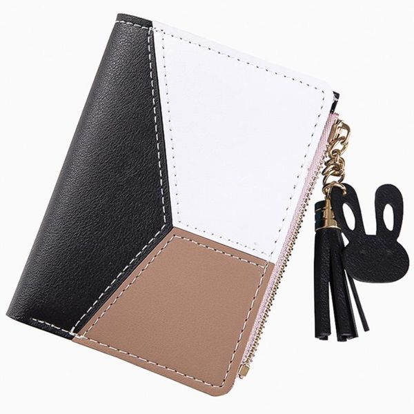 wallets fashion tassel stitching women's wallet pu leather hit color short for women 2022 trend all-match coin purse card holder, Red;black
wallets fashion tassel stitching women's wallet pu leather hit color short for women 2022 trend all-match coin purse card holder, Red;black