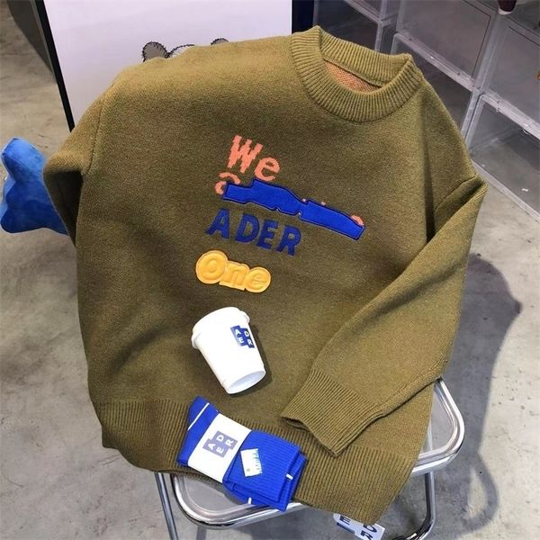 autumn winter ader error patch letter embroidery loose men women pullover knitted men women adererror sweater 220817, White;black
autumn winter ader error patch letter embroidery loose men women pullover knitted men women adererror sweater 220817, White;black