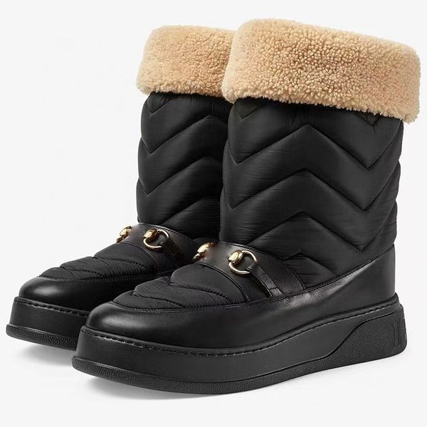 latest casual wool snow boots classic buckle designer womens shoes flat bottom non slip ankle bootie thick bottom mixed color round toes hal, Black
latest casual wool snow boots classic buckle designer womens shoes flat bottom non slip ankle bootie thick bottom mixed color round toes hal, Black