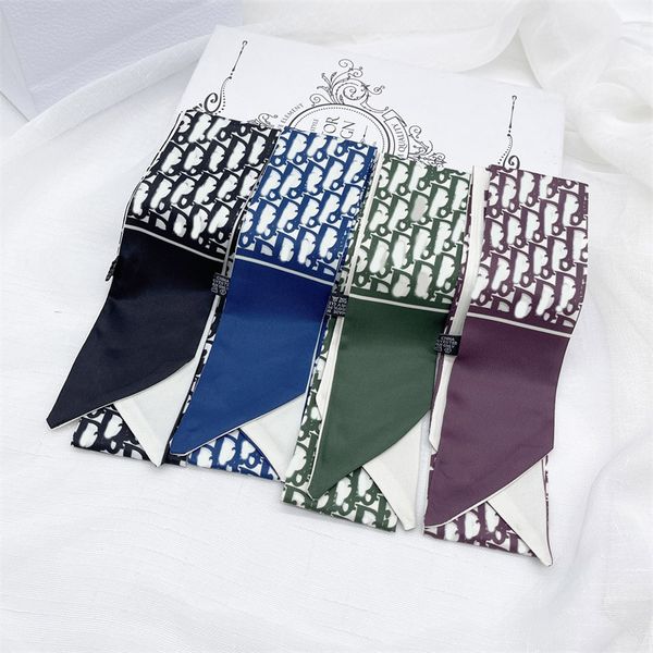 luxury 22ss 4style 95*6cm designer letters print floral silk scarf headband for women fashion long handle bag scarves paris shoulder tote lu, Blue;gray
luxury 22ss 4style 95*6cm designer letters print floral silk scarf headband for women fashion long handle bag scarves paris shoulder tote lu, Blue;gray