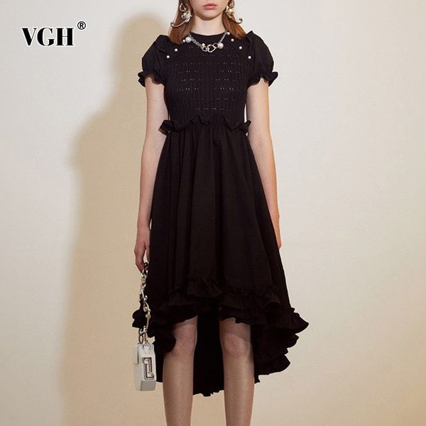 black elegant patchwork ruffle dress for women o neck short sleeve high waist irregular midi dresses female summer 210507, Black;gray
black elegant patchwork ruffle dress for women o neck short sleeve high waist irregular midi dresses female summer 210507, Black;gray