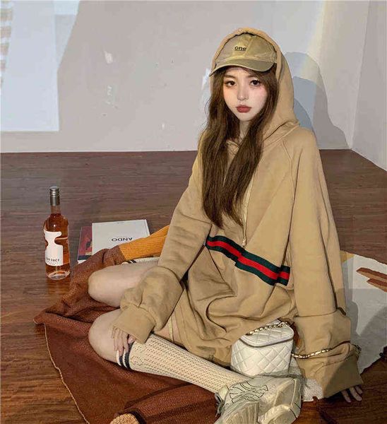fall/winter 2021 korean hooded mid-length contrasting sweatshirt hoodies sweatshirt with hood women's winter coats t220726, Black
fall/winter 2021 korean hooded mid-length contrasting sweatshirt hoodies sweatshirt with hood women's winter coats t220726, Black