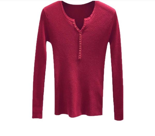 2022 autumn winter button v neck sweater women basic slim pullover women sweaters and pullovers knit jumper ladies, White;black
2022 autumn winter button v neck sweater women basic slim pullover women sweaters and pullovers knit jumper ladies, White;black