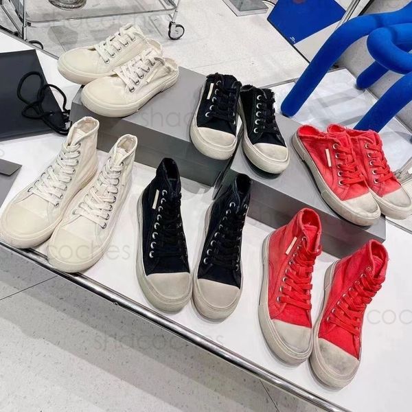 2022 designers classic vintage distressed canvas shoes men mens paris high wash old effect vulcanized sole half slippers couple black white
2022 designers classic vintage distressed canvas shoes men mens paris high wash old effect vulcanized sole half slippers couple black white