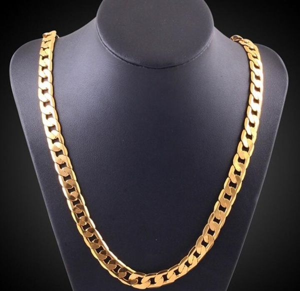 18k hip hop necklace men's punk chains flat hi gold plated color retention figaro thick chain tank 24mm, Silver
18k hip hop necklace men's punk chains flat hi gold plated color retention figaro thick chain tank 24mm, Silver
