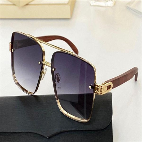 new fashion design sunglasses 8200991 square metal frame wooden temples simple generous style uv400 protective glasses304r, White;black
new fashion design sunglasses 8200991 square metal frame wooden temples simple generous style uv400 protective glasses304r, White;black