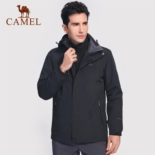 camel men women 3 in 1 outdoor hiking jacket solid color thermal fleece inner waterproof windbreaker hiking trekking coat 201127, Black;brown
camel men women 3 in 1 outdoor hiking jacket solid color thermal fleece inner waterproof windbreaker hiking trekking coat 201127, Black;brown