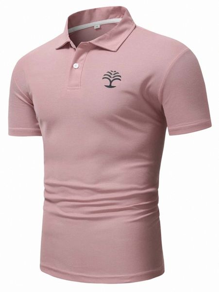 men graphic print polo shirt 79lb#, White;black