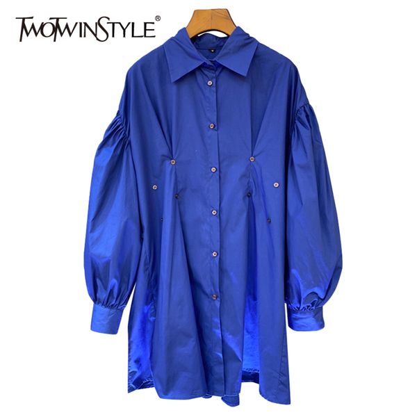 loose black shirt for women lapel lantern long sleeve casual patchwork button blouse female fashion 210423, White
loose black shirt for women lapel lantern long sleeve casual patchwork button blouse female fashion 210423, White