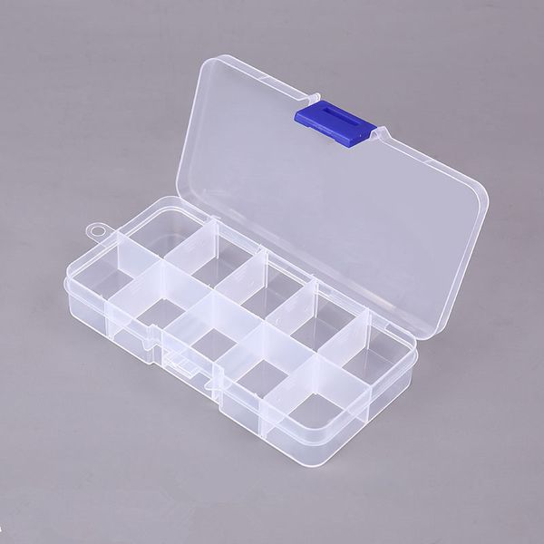 10 grids plastic organizer box clear beads storage container jewelry box with adjustable dividers for washi tapes thread craft rock collecti, Black;white
10 grids plastic organizer box clear beads storage container jewelry box with adjustable dividers for washi tapes thread craft rock collecti, Black;white