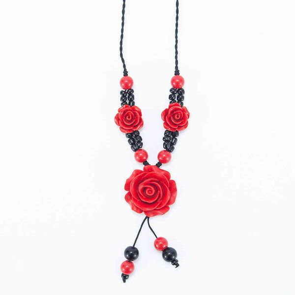 red lacquer carving sweater chain necklace jewelry boutique, Silver