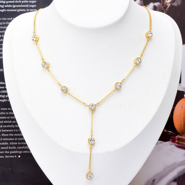 fashionable new clavicle necklace round zircon shaped tassel pendant with adjustable length bamboo, Silver
fashionable new clavicle necklace round zircon shaped tassel pendant with adjustable length bamboo, Silver
