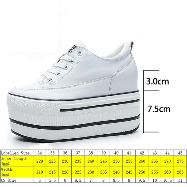 super high thick heel platform flats women casual shoes genuine leather soft casual shoe sneakers white black, Black;yellow
super high thick heel platform flats women casual shoes genuine leather soft casual shoe sneakers white black, Black;yellow