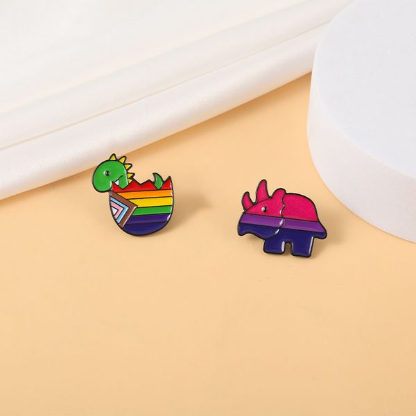cartoon colorful animals enamel pin cute dinosaur and rhinoceros brooches for kids friend jewelry accessories gifts, Gray
cartoon colorful animals enamel pin cute dinosaur and rhinoceros brooches for kids friend jewelry accessories gifts, Gray