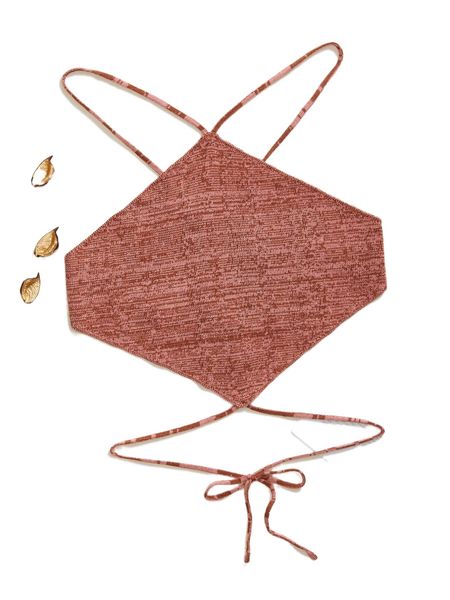 tie backless bandana hem crop e2td#, White
tie backless bandana hem crop e2td#, White