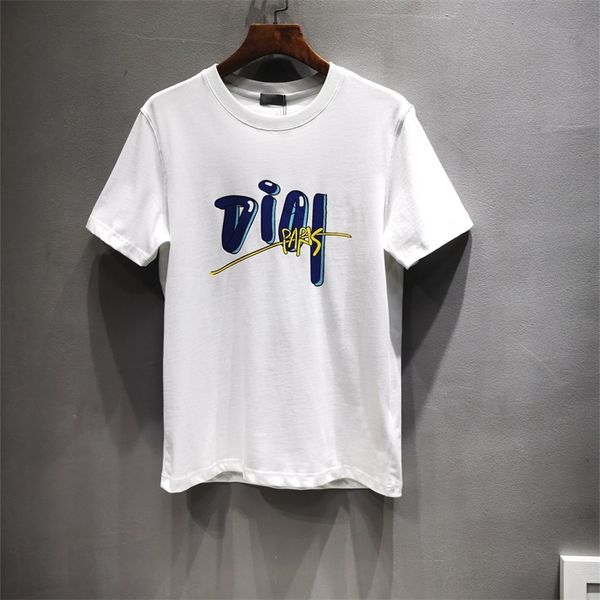 2022 spring and summer new couple printing embroidery casual round neck short sleeve t-shirt men's and women's, White;black
2022 spring and summer new couple printing embroidery casual round neck short sleeve t-shirt men's and women's, White;black
