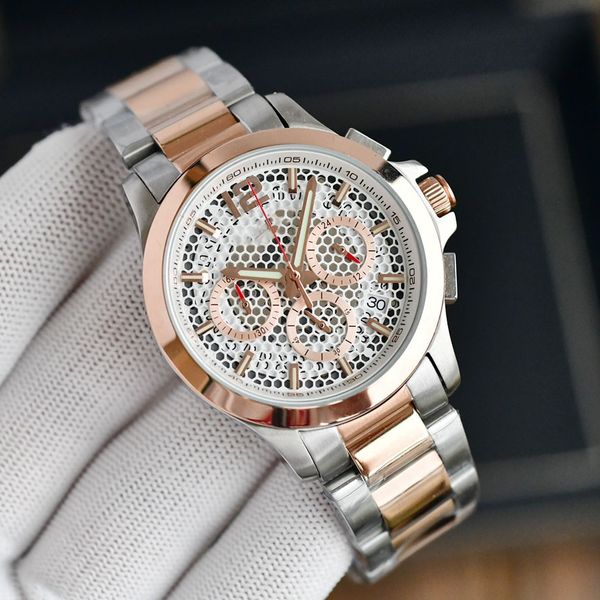 mens watch quartz movement watches for men fashion wristwatch stainless steel strap montre de luxe wristwatches hollow out 42mm, Slivery;brown
mens watch quartz movement watches for men fashion wristwatch stainless steel strap montre de luxe wristwatches hollow out 42mm, Slivery;brown