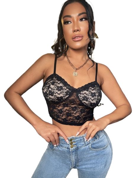 sxy guipure lace cami 84uq#, White