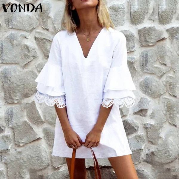 vonda fashion womens mini dress female cotton v neck hollow out fare sleeve mini dresses summer fashion sweet new arrival mx200518, Black;pink
vonda fashion womens mini dress female cotton v neck hollow out fare sleeve mini dresses summer fashion sweet new arrival mx200518, Black;pink