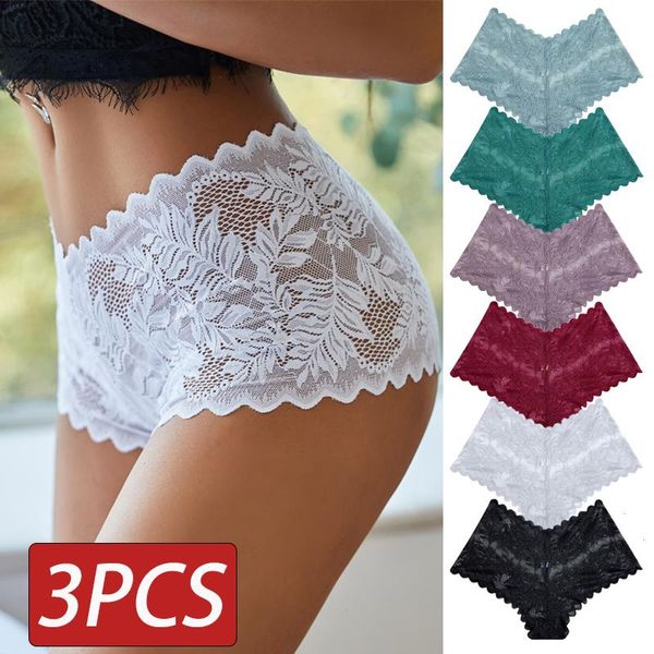 underwear women lace panties seamless hollow out transparent female underpants breathable soft briefs 3pcs set, Black;pink
underwear women lace panties seamless hollow out transparent female underpants breathable soft briefs 3pcs set, Black;pink