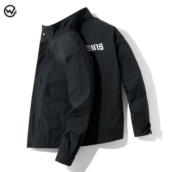 spring mens bomber zipper jacket coats casual solid color stand collar men business jackets brand clothing outerwear 201104, Black;brown
spring mens bomber zipper jacket coats casual solid color stand collar men business jackets brand clothing outerwear 201104, Black;brown