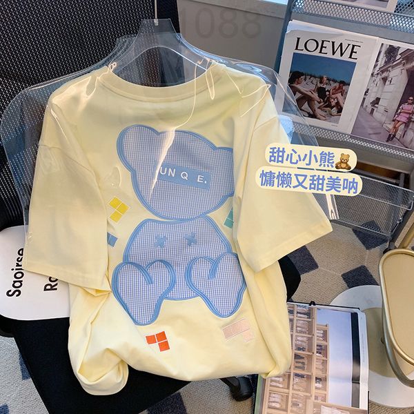 women's t-shirt designer milk yellow bear embroidery t-shirt women's short sleeve 2022 summer new korean loose small casual nzii, White
women's t-shirt designer milk yellow bear embroidery t-shirt women's short sleeve 2022 summer new korean loose small casual nzii, White