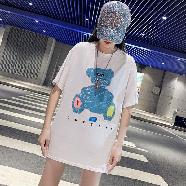 women's t shirts cotton diamond bear print t-shirt summer oversize clothes kawaii amine tee funny cute japan harajuku tshirt, White
women's t shirts cotton diamond bear print t-shirt summer oversize clothes kawaii amine tee funny cute japan harajuku tshirt, White