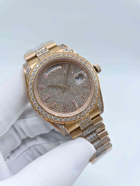 automatic mechanical men's watches 2813 movement full diamond bezel stainless steel man wristwatch waterproof mens watch wristwatches, Slivery;brown
automatic mechanical men's watches 2813 movement full diamond bezel stainless steel man wristwatch waterproof mens watch wristwatches, Slivery;brown