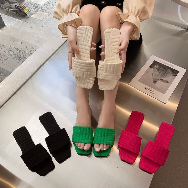 warm towel pattern slippers 2022 women new embossed cotton drag home all-match sandals candy color slippers, Black
warm towel pattern slippers 2022 women new embossed cotton drag home all-match sandals candy color slippers, Black
