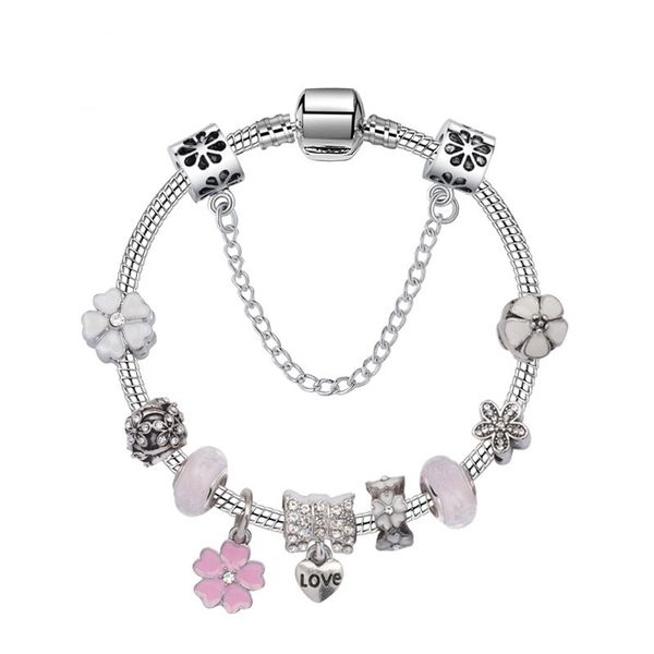 925 sterling silver charm bead fit european pandora bracelets love bowknot pendant for women diy pink five petals flower charm beads snake c, Golden;silver
925 sterling silver charm bead fit european pandora bracelets love bowknot pendant for women diy pink five petals flower charm beads snake c, Golden;silver