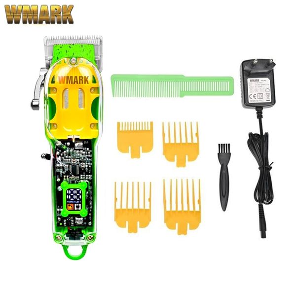 wmark ng408 transparent style green color professional rechargeable clipper cord & cordless hair trimmer with fade blade 220708
wmark ng408 transparent style green color professional rechargeable clipper cord & cordless hair trimmer with fade blade 220708