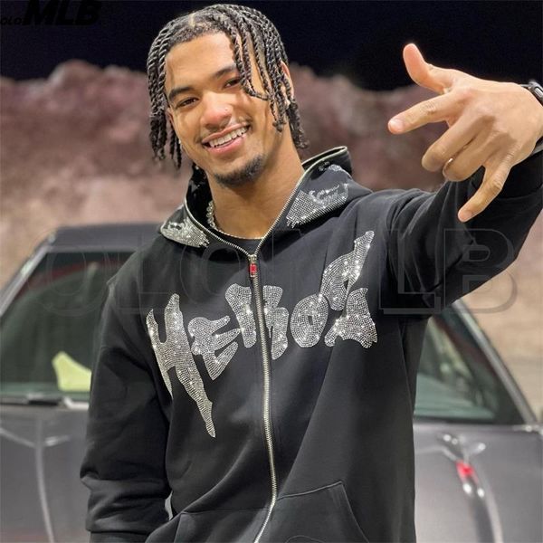 men's hoodies & sweatshirts men's rhinestone graphics sweatshirt with zipper oversized hoodie men jacket harajuku goth y2k clothes, Black
men's hoodies & sweatshirts men's rhinestone graphics sweatshirt with zipper oversized hoodie men jacket harajuku goth y2k clothes, Black