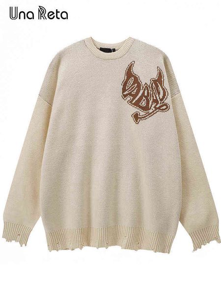 men una reta sweaters winter men's clothes casual pullovers hip hop letters print hole design couple knitted sweater streetwear t220730, White;black
men una reta sweaters winter men's clothes casual pullovers hip hop letters print hole design couple knitted sweater streetwear t220730, White;black