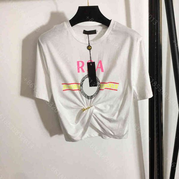 21ss designer clothes women cotton t shirt short slim slimming gilding printing simple short-sleeved t-shirt graphic pack pullover metal, White
21ss designer clothes women cotton t shirt short slim slimming gilding printing simple short-sleeved t-shirt graphic pack pullover metal, White