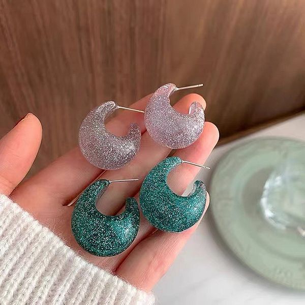 925 silver needle green sen series earrings new fashion minority design cold wind light luxury, Golden;silver
925 silver needle green sen series earrings new fashion minority design cold wind light luxury, Golden;silver