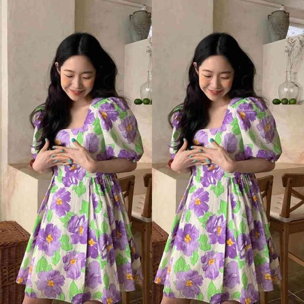 casual dresses jennie ginny star square neck bubble sleeve purple flower dress looks thin, Black;gray
casual dresses jennie ginny star square neck bubble sleeve purple flower dress looks thin, Black;gray