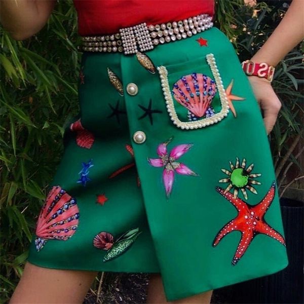 ld linda della fashion designer summer high waist mini skirt women gorgeous beaded print short green skirts 220322, Black
ld linda della fashion designer summer high waist mini skirt women gorgeous beaded print short green skirts 220322, Black