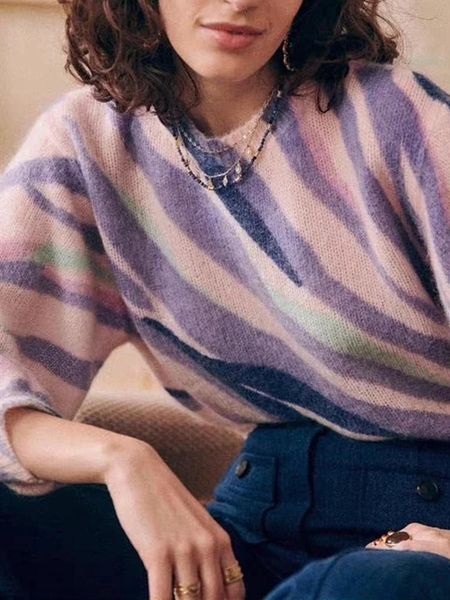 women's sweaters women colorful zebra print knitted sweater long sleeve ladies mohair blend pullover sweet 2022 knitwears, White;black
women's sweaters women colorful zebra print knitted sweater long sleeve ladies mohair blend pullover sweet 2022 knitwears, White;black