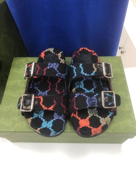 multicolored new slippers cotton hemp electric embroidered white double strap sandals rubber sole trend size 36-46, Black
multicolored new slippers cotton hemp electric embroidered white double strap sandals rubber sole trend size 36-46, Black