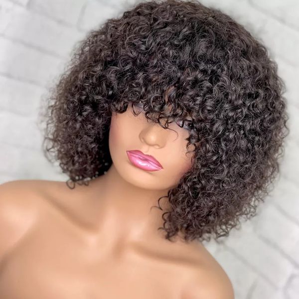 kinki curly short pixie cut bob human hair wig with bangs non lace front wigs for black women remy preplucked kinky afro brazilian, Black;brown
kinki curly short pixie cut bob human hair wig with bangs non lace front wigs for black women remy preplucked kinky afro brazilian, Black;brown