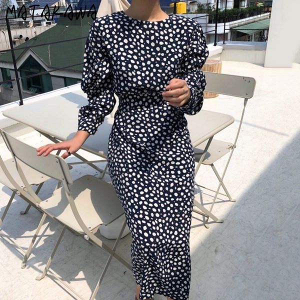 round neck was thin high waist vestidos korean retro gentle debris print women dress long sleeve split midi dresses 210506, Black;gray
round neck was thin high waist vestidos korean retro gentle debris print women dress long sleeve split midi dresses 210506, Black;gray