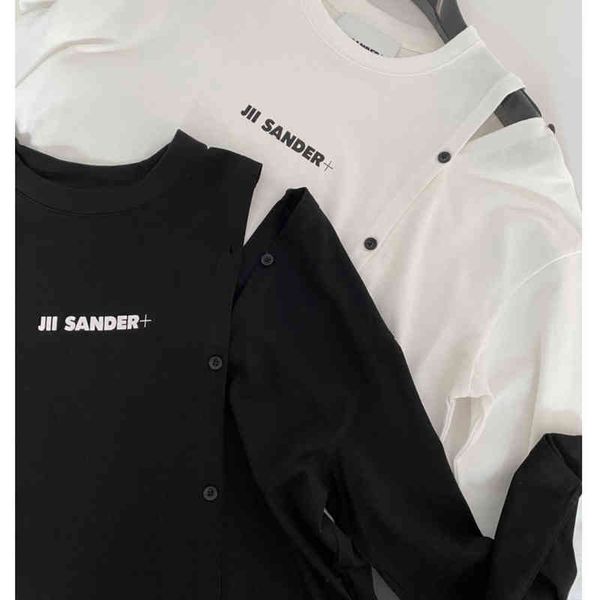 women's t-shirt button long sleeve t-shirt spring summer jil round neck letter print stitching design with gx2936 fqbw, White
women's t-shirt button long sleeve t-shirt spring summer jil round neck letter print stitching design with gx2936 fqbw, White