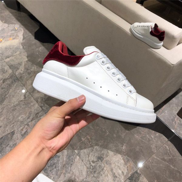 casual shoes flats platform white black sole leather luxury velvet suede womens espadrilles trainers mens women 35-48, White;red
casual shoes flats platform white black sole leather luxury velvet suede womens espadrilles trainers mens women 35-48, White;red