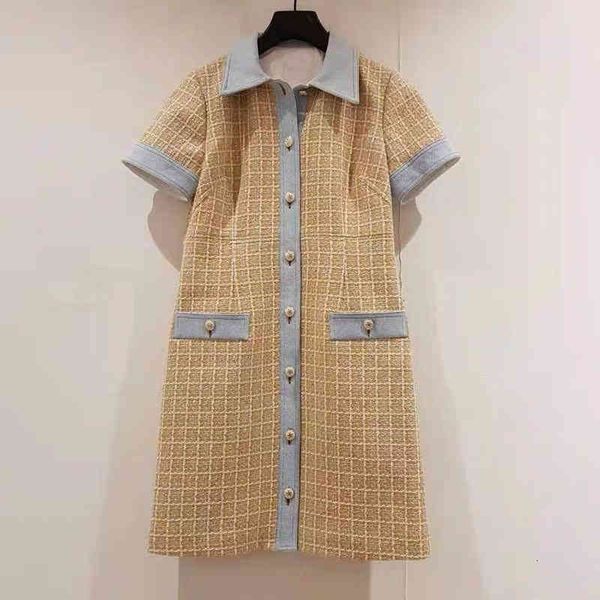 casual dresses fadan s family spring and summer style small fragrance coarse tweed denim splicing short sleeve dress female, Black;gray
casual dresses fadan s family spring and summer style small fragrance coarse tweed denim splicing short sleeve dress female, Black;gray
