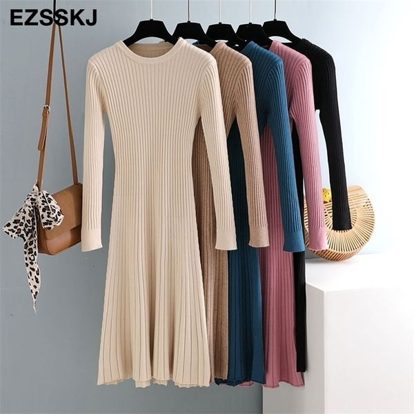 elegant long sleeve ol o neck long sweater dress women thick knit autumn winter dress female slim a line basic dress casual 210322, Black;gray
elegant long sleeve ol o neck long sweater dress women thick knit autumn winter dress female slim a line basic dress casual 210322, Black;gray